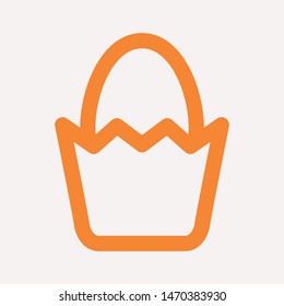 easter eggs simple icon isolated sign symbol vector illustration - vector  