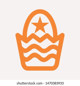 easter eggs simple icon isolated sign symbol vector illustration - vector  