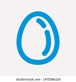 easter eggs simple icon isolated sign symbol vector illustration - vector  
