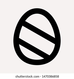 easter eggs simple icon isolated sign symbol vector illustration - vector  