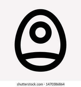 easter eggs simple icon isolated sign symbol vector illustration - vector  