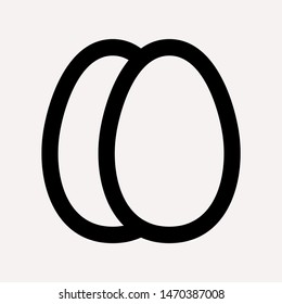 easter eggs simple icon isolated sign symbol vector illustration - vector  