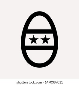 easter eggs simple icon isolated sign symbol vector illustration - vector  