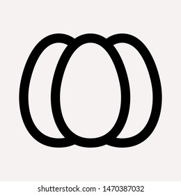easter eggs simple icon isolated sign symbol vector illustration - vector  