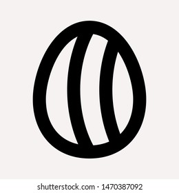 easter eggs simple icon isolated sign symbol vector illustration - vector  