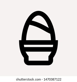 easter eggs simple icon isolated sign symbol vector illustration - vector  