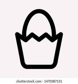 easter eggs simple icon isolated sign symbol vector illustration - vector  
