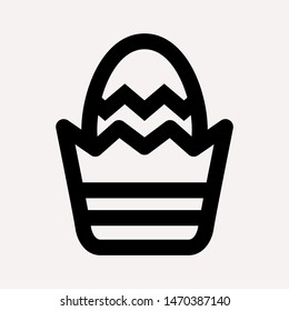 easter eggs simple icon isolated sign symbol vector illustration - vector  