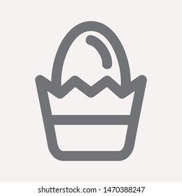 easter eggs simple icon isolated sign symbol vector illustration - vector  