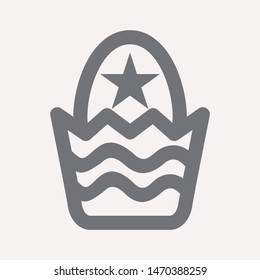 easter eggs simple icon isolated sign symbol vector illustration - vector  