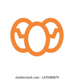 easter eggs simple icon isolated sign symbol vector illustration - vector  