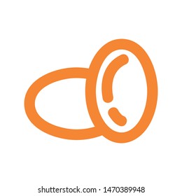 easter eggs simple icon isolated sign symbol vector illustration - vector  