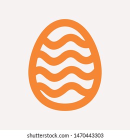 easter eggs simple icon isolated sign symbol vector illustration - vector  
