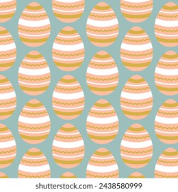 Easter eggs simple seamless pattern. Easter eggs, Easter symbol, decorative vector elements.