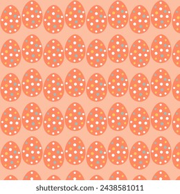 Easter eggs simple seamless pattern. Easter eggs, Easter symbol, decorative vector elements.