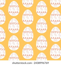 Easter eggs simple seamless pattern. Easter eggs, Easter symbol, decorative vector elements.