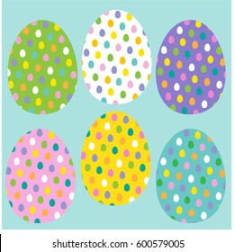 Easter eggs with small egg patterns