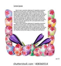 Easter eggs with space for text. Easter Orthodoxy Vector Art, Stock Vector