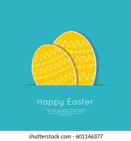 Easter eggs with stripes, polka dot.  