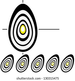 Easter eggs as a target. Egg Hunt.