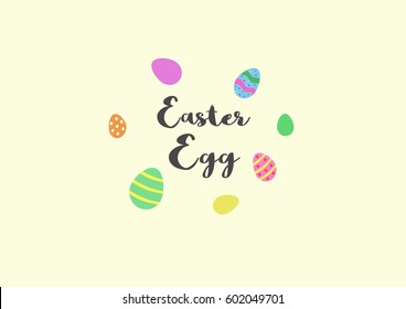 Easter eggs with text label for Easter holiday - vector, illustration, graphic, design 