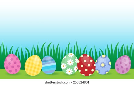Easter eggs thematic image 4 - eps10 vector illustration.