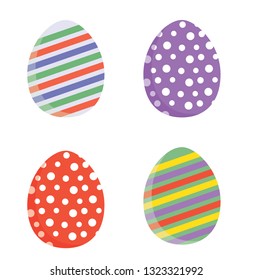 Easter eggs three four color