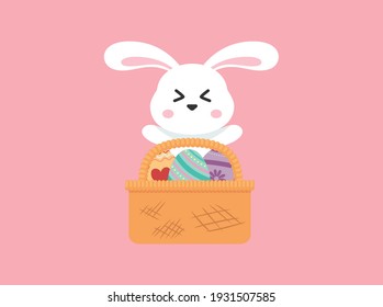 Easter Eggs Tosca Bunny Basket Floral