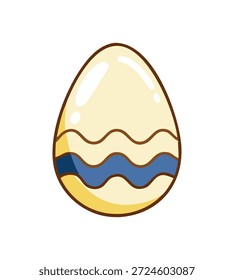Ovos de Páscoa em várias cores com padrões bonitos e de Páscoa, simbolizando feriados de primavera e celebrações.