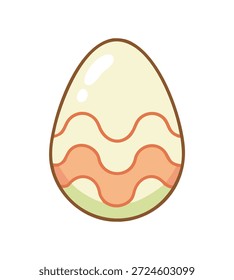 Huevos de Pascua en varios colores con patrones lindos y de Pascua, que simbolizan las fiestas y celebraciones de primavera.