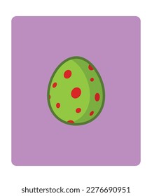 A  Easter eggs with various drawings. flat design style minimal vector illustration.