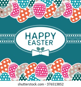 Easter eggs. Vector of easter eggs, can be used for wallpaper, cover fills, web page background, surface textures. Vector linen texture.
