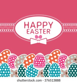 Easter eggs. Vector of easter eggs, can be used for wallpaper, cover fills, web page background, surface textures. Vector linen texture.
