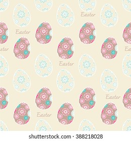 Easter eggs. Vector of easter eggs, can be used for wallpaper, cover fills, web page background, surface textures. Vector linen texture.