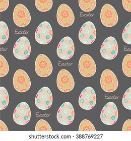 Easter eggs. Vector of easter eggs, can be used for wallpaper, cover fills, web page background, surface textures. Vector linen texture.