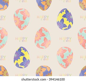 Easter eggs. Vector of easter eggs, can be used for wallpaper, cover fills, web page background, surface textures. Vector linen texture.
