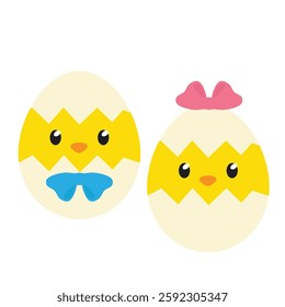 Easter eggs  vector cartoon illustration