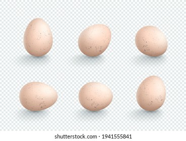 Easter Eggs Vector Element Angles Set 3d Isolated Speckled