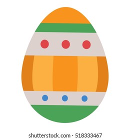 Easter eggs vector flat syle icons isolated