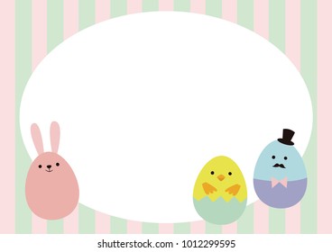Easter eggs vector frame