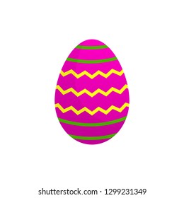 Easter eggs vector icons flat style on white background