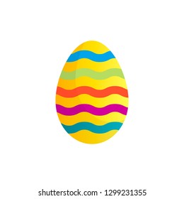 Easter eggs vector icons flat style on white background