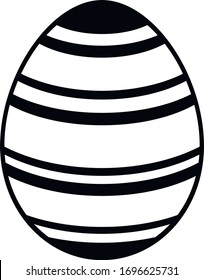 Iconos vectoriales Easter Eggs conjunto simple negro