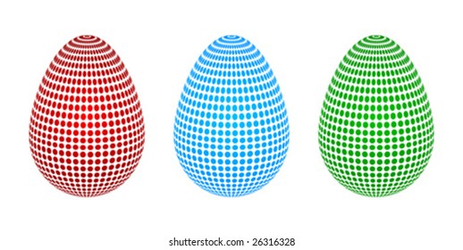 easter eggs vector illustration