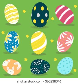 Easter eggs. Vector illustration