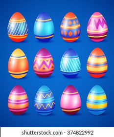 Easter eggs. Vector illustration
