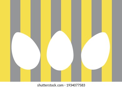 Easter eggs vector illustration. Color of the year 2021.