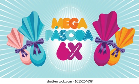 Easter Eggs Vector Illustration. Colorful Easter Sale Template with chocolate eggs. Easter Eggs Vector Illustration. Colorful Easter Sale Template with chocolate eggs.