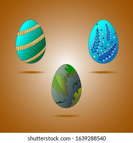 Easter eggs, vector illustration, greeting card
