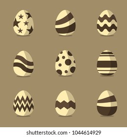 Easter eggs Vector illustration, Easter eggs for Easter holidays design.